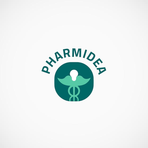 Plik wektorowy logo farmaceutyczne caduceus idea