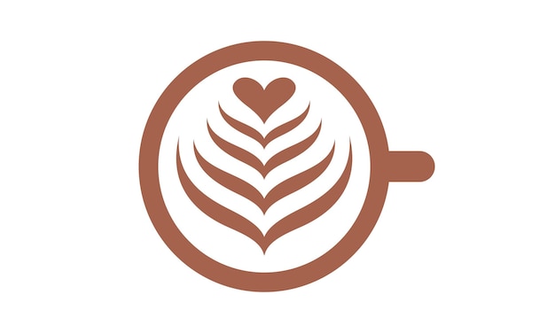 Plik wektorowy logo filiżanki kawy latte