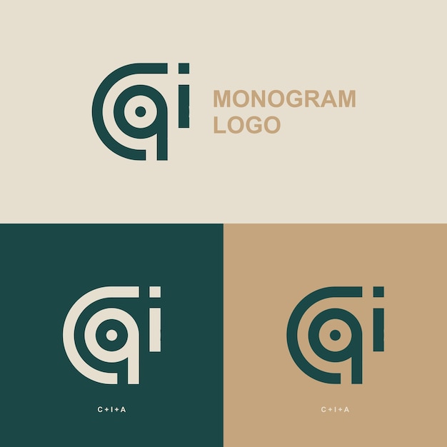 Plik wektorowy logo firmy cia z monogramem