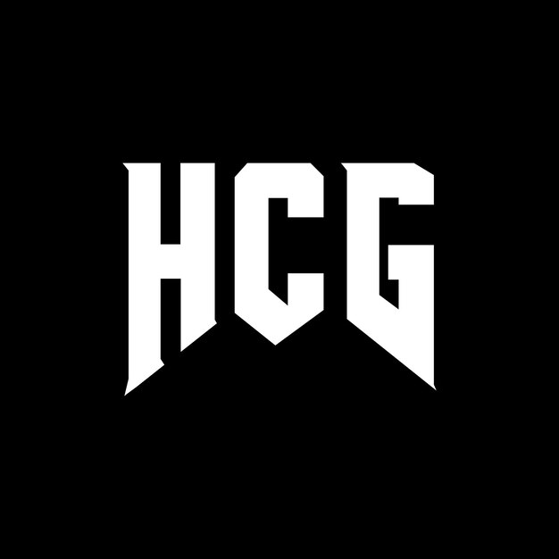 Logo firmy HCG - czarno-białe kombinacje kolorów Logo HCG - wektorowe logo HCG - ikona HCG - alfabet HCG - typografia Logo HCG