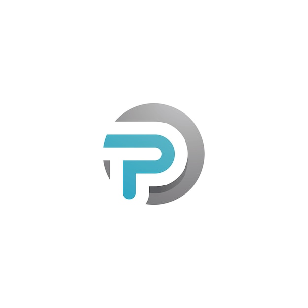 Logo firmy litery P, projekt szablonu ikony i symboli