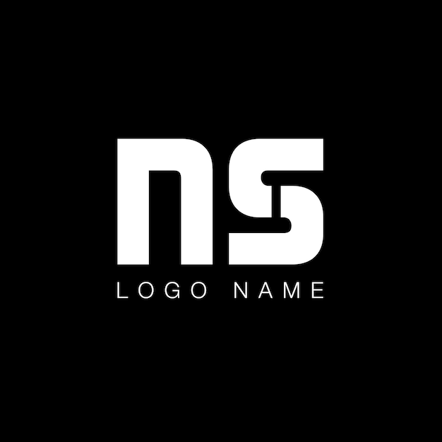 Logo firmy NS list w kolorze czarno-białym