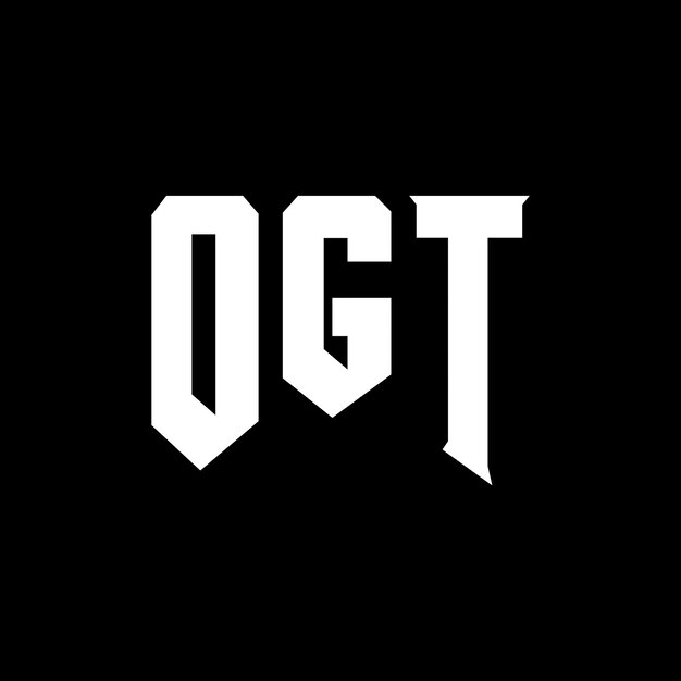Logo firmy OGT - czarno-białe kombinacje kolorów Logo OGT - wektor OGT - ikona OGT - alfabet OGT - typografia Logo OGT