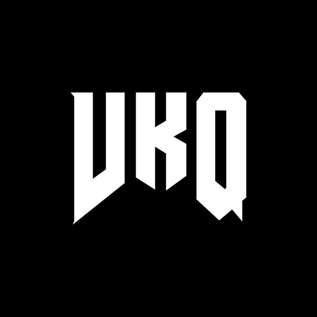 Logo firmy VKQ: logo czarno-białego koloru VKQ logo VKQ wektorowe VKQ projektowanie ikony VKQ alfabet VKQ typografia logo projektowanie