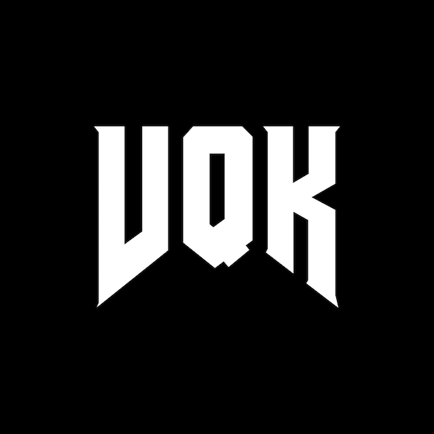 Logo firmy VQK - projekt logo czarno-białego koloru VQK logo VQK wektorowe VQK projektowanie ikony VQK alfabet VQK typografia logo projektowanie