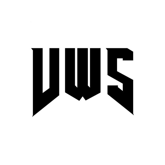 Logo firmy VWS - projekt logo czarno-białego koloru VWS logo VWS wektorowe VWS logo ikona VWS alfabet VWS typografia