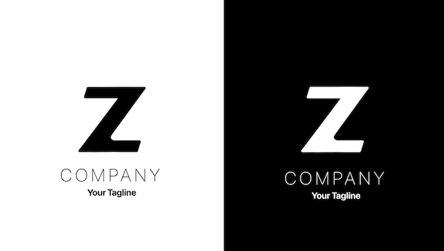 Logo firmy z czarno-białą literą Z z hasłem