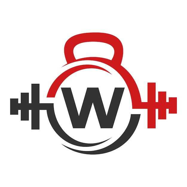 Plik wektorowy logo fitness na literę w siłownia i fitness w listowy znak szablonu wektora