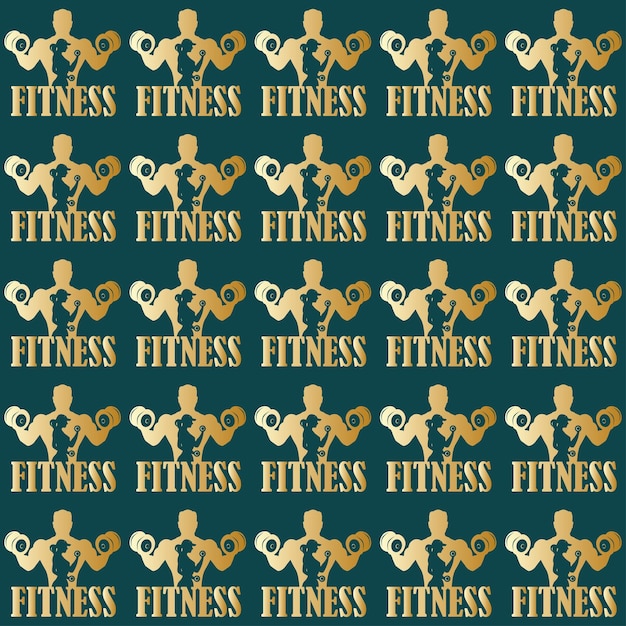 Logo Fitness Wektor Wzór