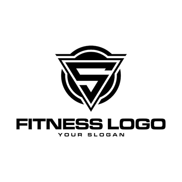 Plik wektorowy logo fitness z literą s