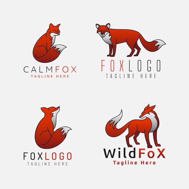 Logo Foxa Z 4 Pozycjami Stylu