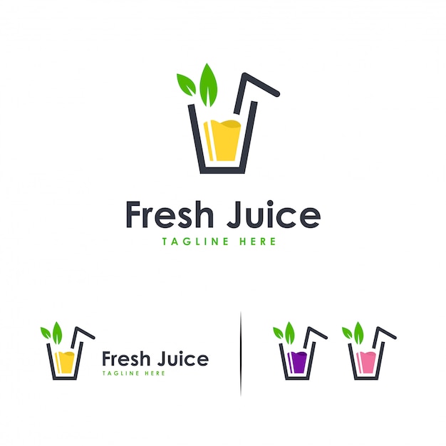 Logo Fresh Juice, Logo Sweet Drink