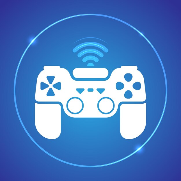 Logo Gamepada Z Symbolem Wifi Na Niebieskim Tle