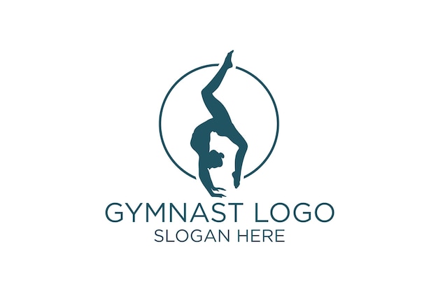 Logo Gimnastyczki Premium Wektorów