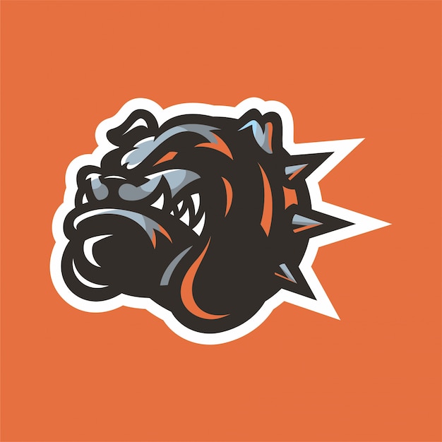 Plik wektorowy logo głowicy maskotki bulldog