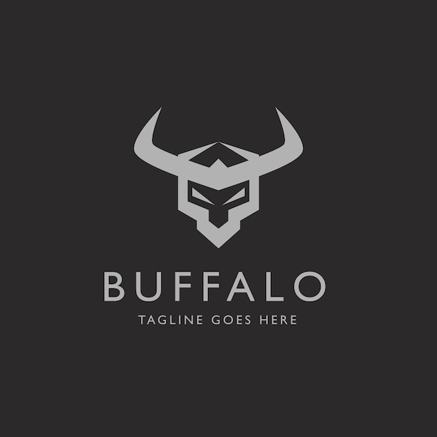 Logo Głowy Buffalo Abstrakcyjne Logo Głowy Byka