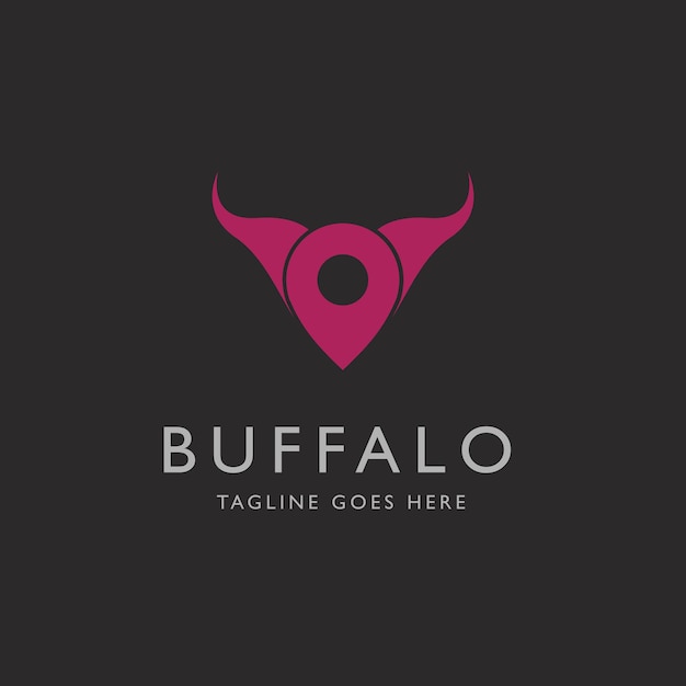 Plik wektorowy logo głowy buffalo abstrakcyjne logo głowy byka