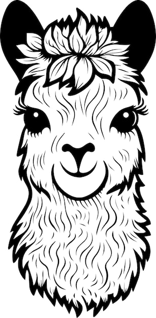 Plik wektorowy logo głowy lamy alpaki ilustracja wektorowa
