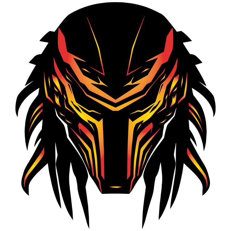 Wektor logo głowy predatora projekt predatora