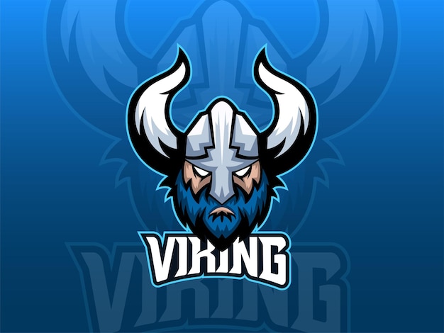 Logo Głowy Wikinga Esport Logo Vector