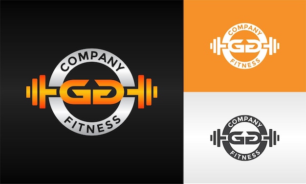 Logo Godła Fitness Litery Gg