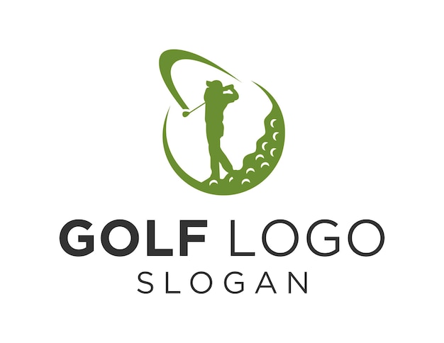 Logo golfa na zielonym tle