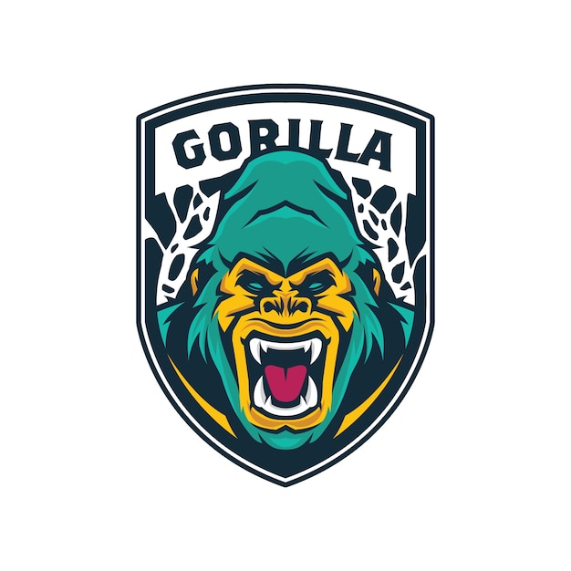 Plik wektorowy logo goryla głowy