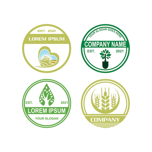 Logo Gospodarstwa Rolnego Wektor Logo Rolnictwa