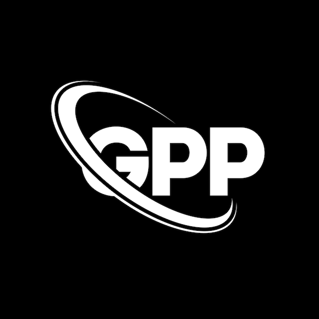Logo GPM, litery GPM, logo okręgu GPM, wektor GPM