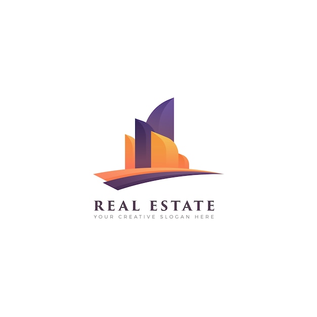 Plik wektorowy logo gradient real estate