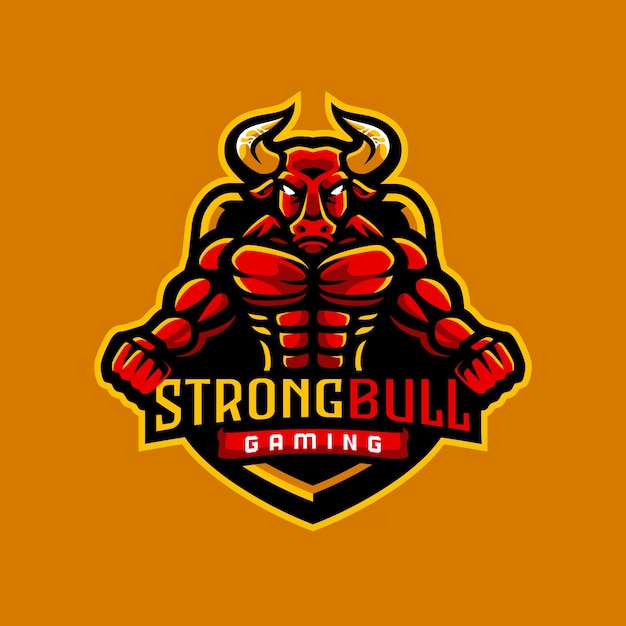 Plik wektorowy logo gry strong bull