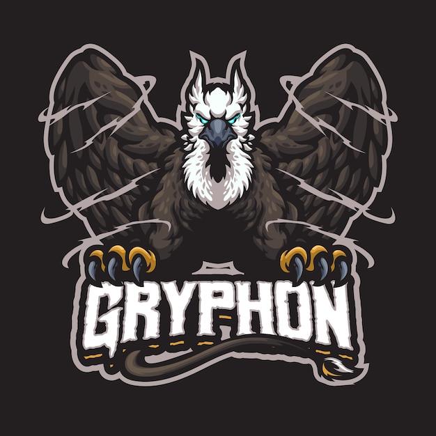 Logo Gryphon Mascot Dla Drużyny Esportowej I Sportowej