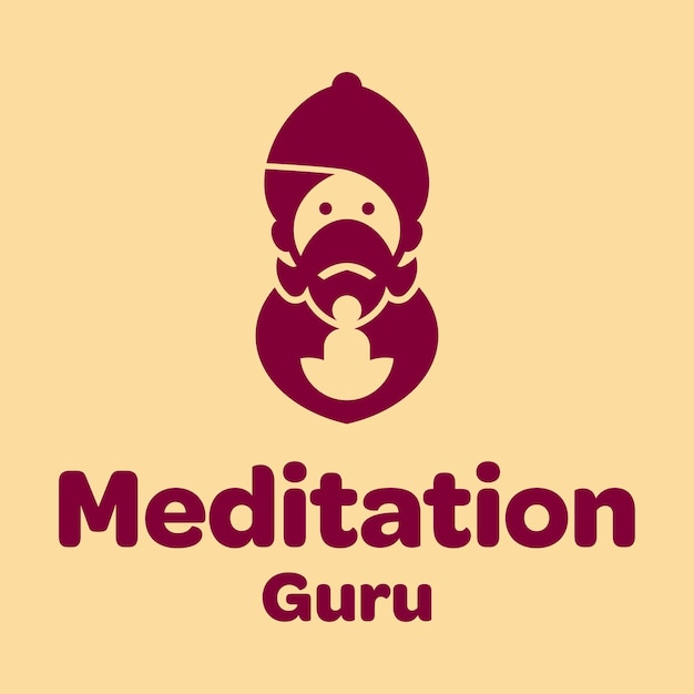 Plik wektorowy logo guru medytacji