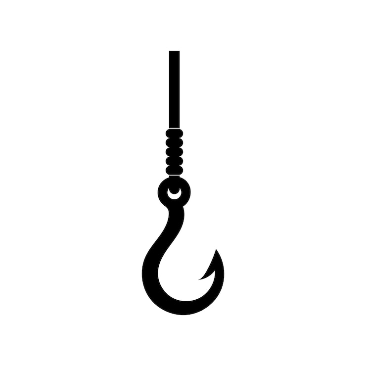 Wektor logo haczyka rybackiego