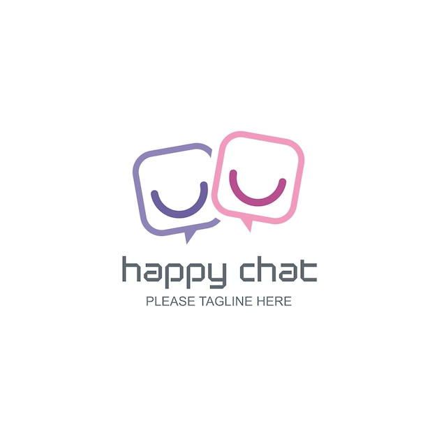 Plik wektorowy logo happy chat