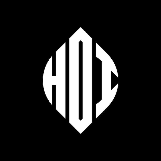 Plik wektorowy logo hdi o kształcie okręgu i elipsy hdi elipsy o stylu typograficznym trzy inicjały tworzą logo okręgu hdi krąg emblem abstrakt monogram liczba mark wektor