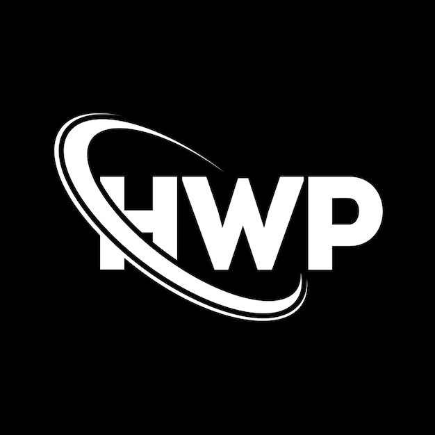 Logo Hwp (literatura Hwp, Inicjały) Logo Hwp Powiązane Z Okręgiem I Dużymi Literami Logo Hwp Typografia Dla Biznesu Technologicznego I Marki Nieruchomości