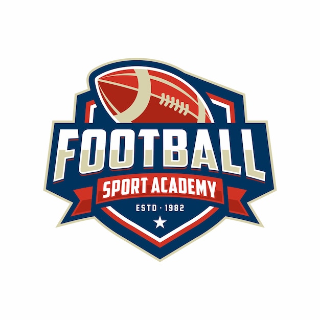 Logo i odznaka sportów futbolu amerykańskiego