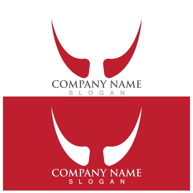 Logo I Szablon Wektora Rogów Diabła