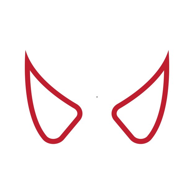 Plik wektorowy logo i szablon wektora rogów diabła