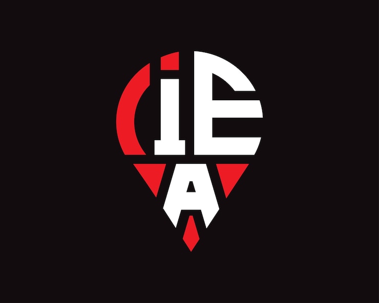 Wektor logo iea (lokalizacja, kształt i kształt liter)