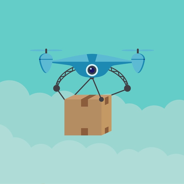 Logo ikony wektorowego elementu projektowania dronów