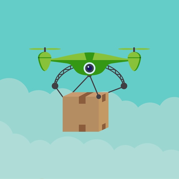 Logo ikony wektorowego elementu projektowania dronów