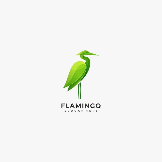 Logo Ilustracja Flamingo Kolorowy Styl.