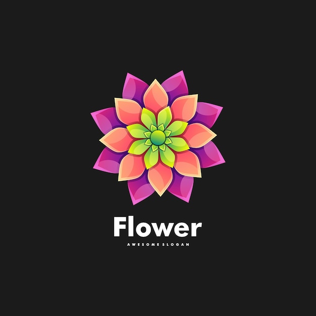 Logo Ilustracja Kwiat