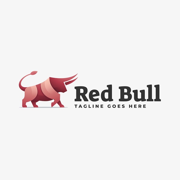 Logo Ilustracja Red Bull Gradient Kolorowy Styl.