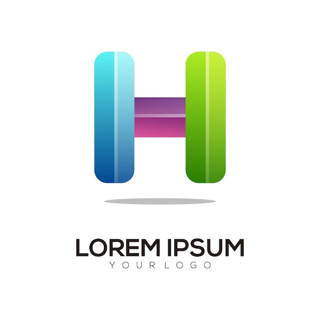 Logo ilustracja strzałka gradient kolorowy styl