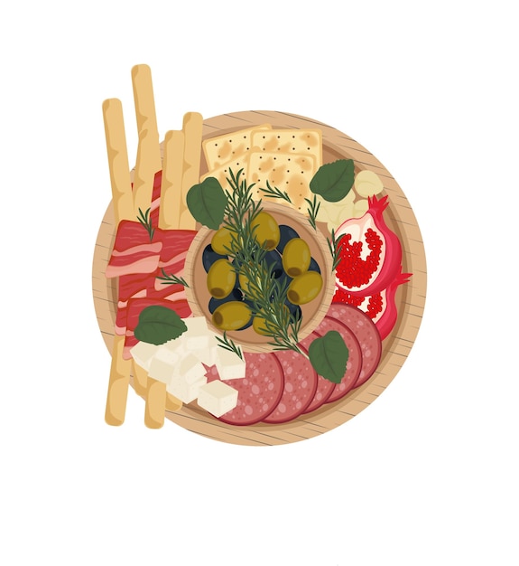 Logo Ilustracji Wektorowej Antipasti Antipasto