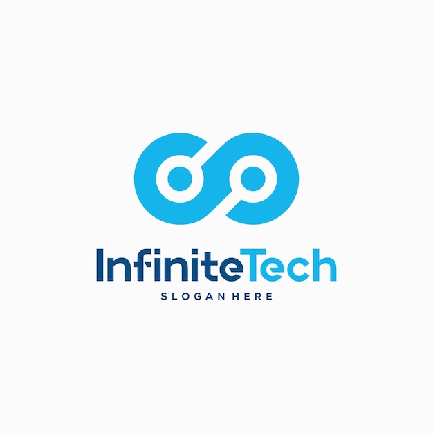 Logo Infinity Technology Projektuje Wektor Koncepcyjny, Symbol Ikony Szablonu Logo Pikseli I Nieskończoności