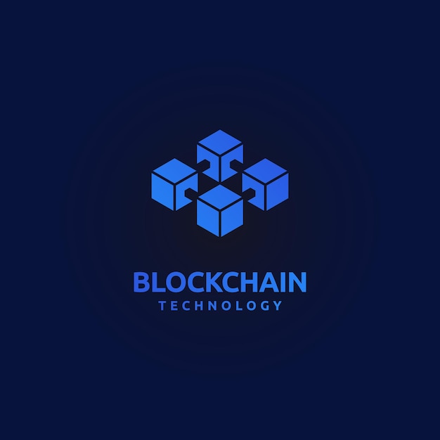 Logo innowacyjnej technologii Blockchain dla ery cyfrowej